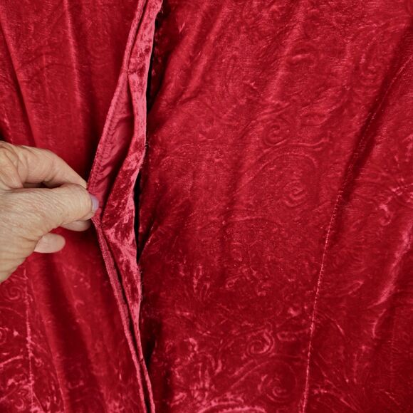VTG Casual Corner Velvet Blazer Jacket Red Structured Button Up Holiday Party - Picture 5 of 16